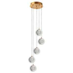 Brillant lampa wisząca 5xLED/28W/CCT złota LP-3303/5P GD