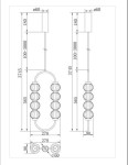 Lampa wisząca LED Amulet 16W w złotym kolorze. Okrągły kształt z sześcioma kulistymi kloszami, długość 555 mm, szerokość 278 mm. Regulowana wysokość 100-3000 mm. Prosta konstrukcja, idealna do nowoczesnych wnętrz.