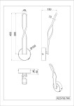 Kinkiet Ginko w kolorze piaskowym, wyposażony w 1xLED/11W. Posiada falisty kształt oraz okrągłą podstawę o średnicy 120 mm. Wymiary: wysokość 455 mm, szerokość 150 mm, głębokość 45 mm. Montowany na ścianie, z widocznymi detalami konstrukcyjnymi.