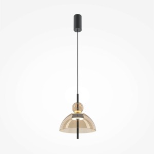 Bangkok lampa wisząca LED/12W czarna/bursztynowy MOD185PL-L12CG3K1