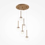 Basic form lampa wisząca 5xG9 złota/przeźroczysty MOD521PL-05G