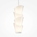 Lampa wisząca LED Seoul o mocy 14W w kolorze białym, o nowoczesnym, spiralnym kształcie. Wykonana z przezroczystego materiału, zawieszona na cienkim przewodzie. Idealna do oświetlenia wnętrz, dodaje elegancji i stylu.