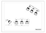 Lampa sufitowa Jarome z trzema spotami E27 w kolorze czarnym i naturalnym. Ułożona poziomo, z regulowanymi kloszami, metalowa konstrukcja. Wymiary: długość 620 mm, średnica klosza 140 mm, wysokość 207 mm. Idealna do oświetlenia wnętrz.