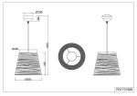 Lampa wisząca Joeline 1xE27 w kolorze czarnym i brązowym, z abażurem o kształcie stożkowym, o średnicy 30 cm i wysokości 25 cm. Zawieszona na długim, metalowym kablu o długości 150 cm. Prosta konstrukcja, idealna do nowoczesnych wnętrz.
