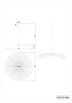 Lampa wisząca Laurine 1xE27 w kolorze czarnym z brązowymi akcentami. Okrągły klosz o średnicy 78 cm, zawieszony na długim przewodzie (150 cm). Kształt klosza z wyraźnym wzorem, w stylu nowoczesnym. Idealna do przestrzeni loftowych.