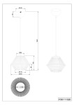 Lampa wisząca Lucille 1xE27 w kolorze czarnym i brązowym, o kształcie stożkowym z ażurową dekoracją. Wymiary: średnica 200 mm, wysokość 1500 mm. Zawieszenie z cienkiego przewodu, montaż sufitowy. Idealna do nowoczesnych wnętrz.