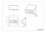 Kinkiet zewnętrzny solarny Olinda, czarny, z czujnikiem ruchu i zmierzchu. Wymiary: 120 mm x 120 mm x 70 mm. Z przodu widoczny przycisk i czujnik. Prosty, kwadratowy kształt, idealny do oświetlenia ogrodu lub tarasu.