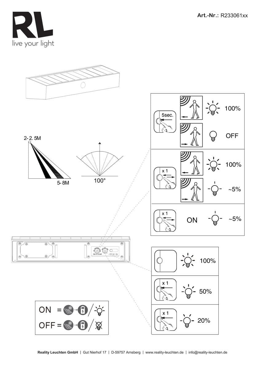 Solarna lampa kinkietowa Silves Hybrid z białą obudową, 1xLED/6W, klasa IP44. Stojąca, lekko zaokrąglona konstrukcja, z przyciskami do regulacji jasności. Prosta forma, idealna do użytku na zewnątrz, w otoczeniu minimalistycznym lub nowoczesnym.