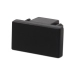 Czarna szyna 1-fazowa HQ o długości 100 cm, wykonana z trwałego materiału. Widoczny kształt prostokątny, z gładką powierzchnią. Produkt leżący, z wyraźnymi krawędziami, gotowy do montażu. Idealny do systemów oświetleniowych.