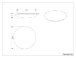 Plafon Umbria D28 w kolorze białym, okrągły, z LED o mocy 12W i temperaturze barwowej 4000K. Wymiary: średnica 255 mm, wysokość 65 mm. Produkt widoczny w widoku z boku oraz z góry, prezentujący minimalistyczny design.