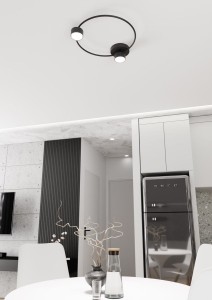 Lucio lampa sufitowa 2xGX53 czarna 1450/2