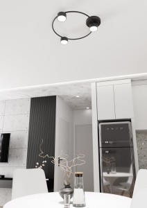 Lucio lampa sufitowa 3xGX53 czarna 1450/3