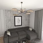 Lotus lampa sufitowa 6xE14 czarna/naturalny 1463/6
