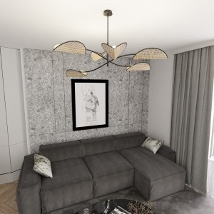 Lotus lampa sufitowa 6xE14 czarna/naturalny 1463/6