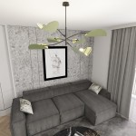 Lotus lampa sufitowa 6xE14 czarna/zielona 1461/6