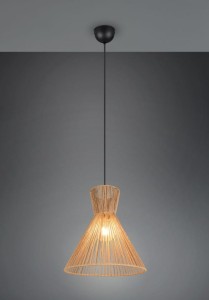 Rosalie lampa wisząca 1xE27 czarna/brązowy R36191036