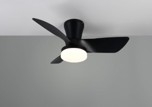 Randers lampa sufitowa z wentylatorem i pilotem 1xLED/20W/CCT  czarna R64412132