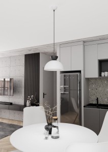 Lunaro S lampa wisząca 1xGX53 biała/czarna 1475/1S