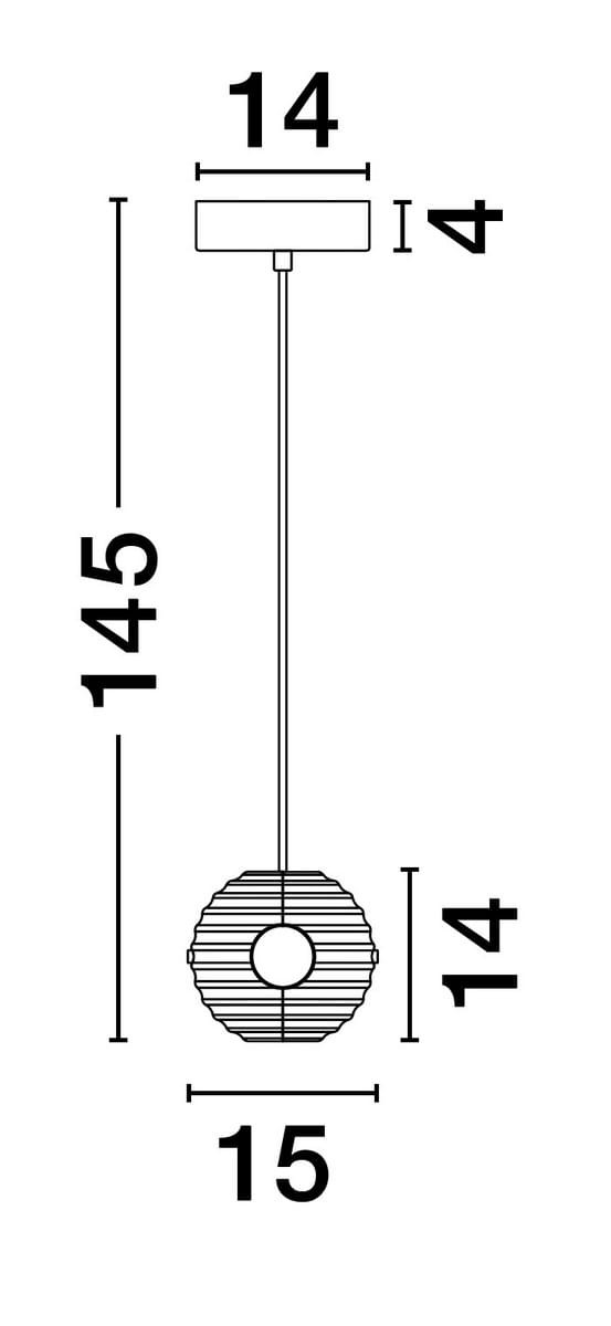 Lampa wisząca Seco z jedną żarówką LED 13W, czarna. Okrągły klosz z poziomymi rowkami, zawieszona na cienkim drucie. Wymiary: średnica 15 cm, wysokość 145 cm. Prosta, nowoczesna konstrukcja idealna do wnętrz.