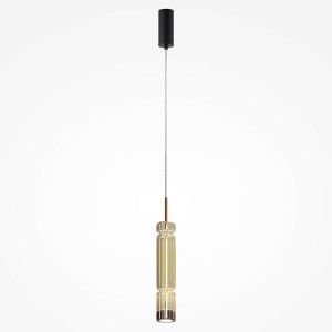 Ordo H38 lampa wisząca LED/8W czarna/koniak MOD272PL-L12BS3K1