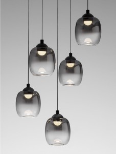 Toay lampa wisząca 5xLED/28W czarna LE44239