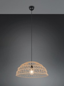 Paulette lampa wisząca 1xE27 czarna/brązowy R36141026