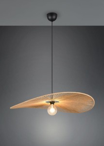 Laurine lampa wisząca 1xE27 czarna/brązowy R36161926