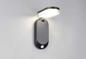 Lagoas kinkiet zewnętrzny solarny z czujnikiem ruchu i zmierzchu 1xLED/3W/IP44  czarny R23176102
