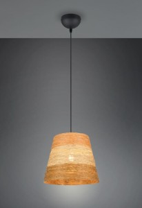 Joeline lampa wisząca 1xE27 czarna/brązowy R31731926
