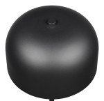 Lampa podłogowa Jeff, czarna, z okrągłym kloszem o matowej powierzchni. Widoczne centralne mocowanie. Idealna do nowoczesnych wnętrz. Przeznaczona do montażu z jedną żarówką LED 2,5W.