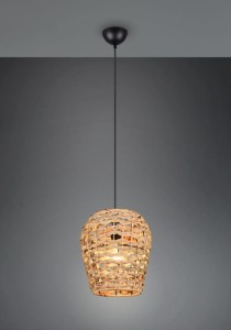 Jean lampa wisząca 1xE27 czarna/naturalny R36221036