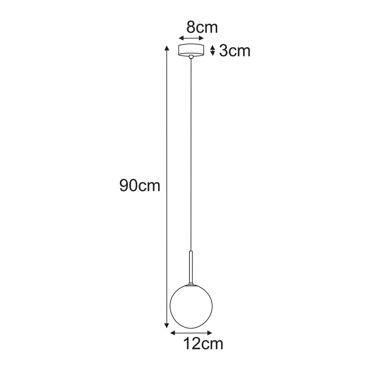 Lampa wisząca Aura z oprawą czarną i transparentnym kloszem, o wymiarach 90 cm wysokości i średnicy 12 cm. Posiada mocowanie o średnicy 8 cm i wysokości 3 cm, zawieszona w pionie. Idealna do nowoczesnych wnętrz.