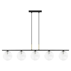 Aura lampa wisząca 5xG9 czarna/transparent K-5683