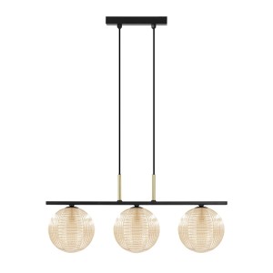 Giro lampa wisząca 3xG9 czarna/bursztynowy K-5687
