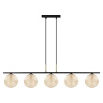 Giro lampa wisząca 5xG9 czarna/bursztynowy K-5688