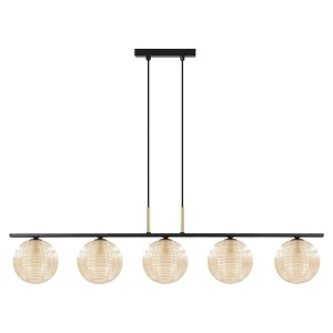 Giro lampa wisząca 5xG9 czarna/bursztynowy K-5688