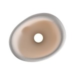 Lampa sufitowa Stone D50 w kolorze białym, o owalnym kształcie. Widoczny gwint E27 w centralnej części. Powierzchnia lekko teksturowana, z delikatnym odcieniem beżu w środku. Ujęcie z góry, na prostym tle.