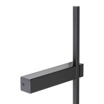 Kinkiet LED Soul H60 w kolorze czarnym, wykonany z metalu. Prostokątny korpus z poziomą belką, zamontowany na pionowej podstawie. Emisja światła o temperaturze 3000K. Minimalistyczny design, idealny do nowoczesnych wnętrz.
