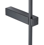 Kinkiet LED Soul H60 w kolorze czarnym, z prostokątnym, matowym kloszem. Produkt zamontowany na cienkiej, pionowej podstawie. Wymiary klosza sugerują nowoczesny, minimalistyczny design. Widoczny element mocujący na ścianie.