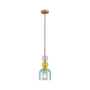 Pastello lampa wisząca 1xE27 złota/niebieski ST-DN345A