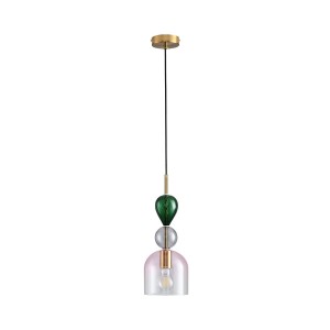 Pastello lampa wisząca 1xE27 złota/różowy ST-DN345B