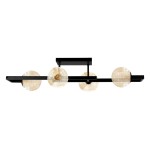 Emir lampa sufitowa 4xG9 czarna/bursztynowy K-5766