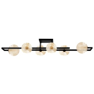 Emir lampa sufitowa 6xG9 czarna/bursztynowy K-5767