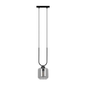 Boni lampa wisząca 1xE27 czarna/grafitowy K-5585