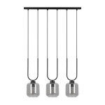 Boni lampa wisząca 3xE27 czarna/grafitowy K-5586