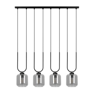 Boni lampa wisząca 4xE27 czarna/grafitowy K-5587