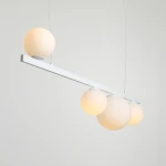 Garda lampa wisząca 3xE14 + 1xE27 biała 1099L