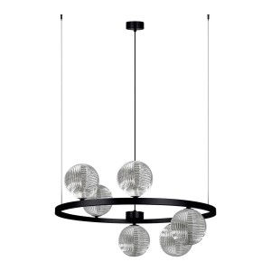 Monza lampa wisząca 6xG9 czarna/grafitowy K-5703