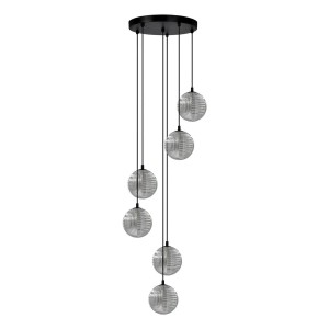 Monza lampa wisząca 6xG9 czarna/grafitowy K-5704