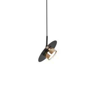 Burgas D18 lampa wisząca 1xGX53 czarna/złota K-5455